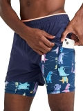Chubbies Performance Shorts with Anti-Chafe Compression Liner, Elastic Waistband - 5 Pocket Gym Shorts