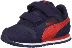 PUMA ST Runner Hook and Loop Sneaker, Peacoat-Ribbon Red, Size 1 US - Unisex Kids