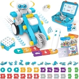 WhalesBot B3 Pro STEM Coding Robot Kit - Educational 99-Piece Building Set with Interactive Storytelling for Kids Ages 4-6