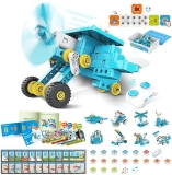 WhalesBot A7 Kids Coding Robot Kit with Sensors & Controllers, Interactive Play Cards, Ages 3-8