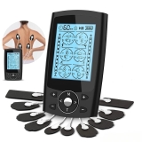 Rechargeable Dual Channel TENS Unit Muscle Stimulator with 36 Modes & 10 Pads