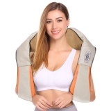 WDSV Shiatsu Back, Neck, Shoulder, and Foot Massager with Heat - Beige and Orange