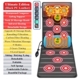 Ifcow Full Body Massage Mat with Heat & Shiatsu Neck Massage - Electric Heated Chair Pad for Pain Relief
