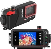 SeaLife SportDiver Ultra Smartphone Scuba Housing - Dive to 130', Waterproof, Easy Camera Controls, Leak Alarms - Fits Most Phones