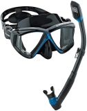 Cressi Panoramic Snorkel Set - Pano 4 Mask & Supernova Dry - Italian Design