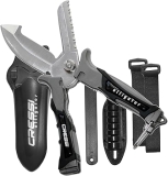 Cressi Underwater Knife-Scissors for Snorkeling & Diving - Japanese Stainless Steel Blade - Alligator Design