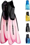 Cressi Adult Snorkeling Fins | Self-Adjustable Full Foot Pocket | Travel-Friendly | Agua: Made in Italy