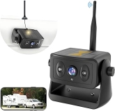 YEOIZO Wireless Solar Backup Camera for RV/Truck/Camper - HD Night Vision, Waterproof, Easy Install - iPhone & Android Compatible