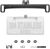 Pixelman Stainless Steel Car Rear View Camera License Plate Bracket - Universal Dash Cam Mount