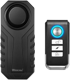 Wsdcam Wireless Bike Alarm with Remote, Waterproof, 113dB Vibration Sensor