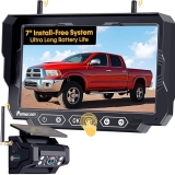 Pemacom Magnetic Solar Wireless Backup Camera - Easy Install HD 1080P for Truck & Trailer"
