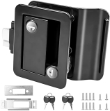 Siasky Upgraded Black RV Door Lock with Paddle Deadbolt - Ideal for Travel Trailers and Cargo Haulers