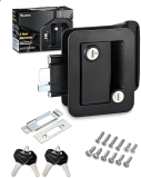 TrampgiK RV Camper Door Lock Replacement, Fits 3.65" x 2.95" Hole, Motorhome Entrance, Aliked - 1 Lock + 4 Keys