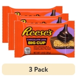 Reese's Big Cup Chocolate Lava Peanut Butter Cups, 3-Pack, 1.4 oz each