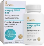 Xtendlife Omega 3 DHA Fish Oil Supplement with Lycopene & Astaxanthin - 1100mg - Heart, Brain, Eye, Skin - 1 Month Supply