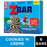 ZBAR Organic Cookies 'N Creme Soft Baked Snack Bars, 6ct x 2 Pack - Zbar Bake Sale Collection