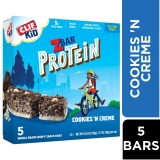 ZBAR Organic Cookies 'n Creme Protein Snack Bars - 5g Protein - Non-GMO - Pack of 4