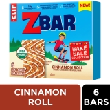 ZBAR Organic Cinnamon Roll Soft Baked Snack Bars - Zbar Bake Sale Collection, 6ct