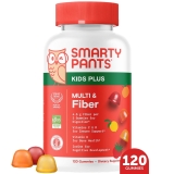 SmartyPants Kids Plus Multivitamin & Fiber Gummies, 120 Ct - Enhanced Formula
