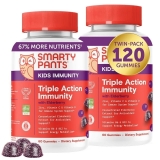 SmartyPants vitamins Kids Immunity Bundle: Elderberry Gummies with Zinc, Vitamins C, D, B6 & B12 - 2-Pack, 60 Ct Each