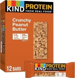 KIND Crunchy Peanut Butter Protein Bars, Gluten Free Snacks, 12g Protein, 12 Pack
