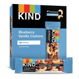 KIND Blueberry Vanilla Cashew KIND Bars - Gluten Free, Low Sugar - 12 Pack, 1.4oz