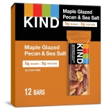 KIND Maple Glazed Pecan & Sea Salt KIND Bars - Healthy Gluten-Free Snacks, Low Sugar (12 Count)