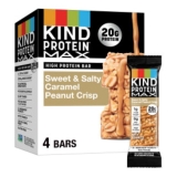 KIND Protein Max Caramel Peanut Crisp Bars - 20G Protein, Keto-Friendly, Gluten-Free - 4 Bars
