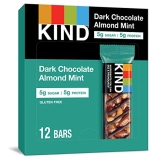 KIND   Bars Dark Chocolate Mint, Gluten-Free, Low GI, 1.4oz, 12 Pack