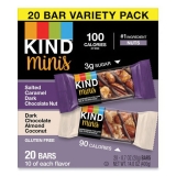 KIND Salted Caramel Dark Chocolate Nut & Almond Coconut Minis, 0.7 oz, 20 Pack