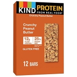 KIND Crunchy Peanut Butter Protein Bars - Gluten-Free Healthy Snacks (12g Protein, 12 Count)