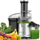 WOWROAM 1200W Juicer Machine with 3" Feed Chute - Dual Speeds, High Juice Yield, Easy to Clean