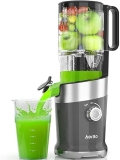 Aeitto Cold Press Juicer with Large Feed Chute - High Yield, Easy to Clean - Grey