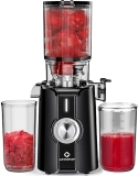 LINKChef Cold Press Masticating Juicer - 4.35" Feed Chute, Upgraded Auger, 42oz Capacity - Easy to Clean - Blackout
