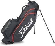 Titleist Players 4 Black/Black/Red Golf Stand Bag - Lightweight & Stylish