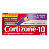 Cortizone 10 Maximum Strength Anti-Itch Cream, 1% Hydrocortisone, 2 oz, Intensive Moisturizing