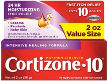 Cortizone 10 Intensive Healing Anti-Itch Cream, 2 oz - Maximum Strength