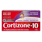 Cortizone-10 Intensive Moisture 1% Hydrocortisone Cream for Eczema & Bug Bite Relief, 1oz