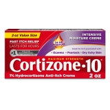 Cortizone-10 Intensive Moisture 1% Hydrocortisone Cream for Eczema & Bug Bite Relief - 2 oz