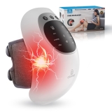 Comfier Cordless Knee Massager with Heat & Vibration, Rechargeable Brace Wrap, LED Screen, White - Perfect Gift