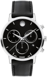 Movado Museum Classic Men's Swiss Chronograph Watch - Quartz Movement, Calfskin Strap, Water Resistance 3ATM - Luxury Timepiece Gift - 42mm