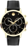 Movado Museum Classic Swiss Chronograph Watch, Calfskin Strap, Water Resistant 30M - Luxury Timepiece 42mm"