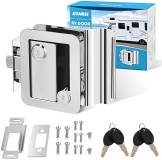Kohree RV Door Handle Lock Replacement with Deadbolt - Zinc Alloy, Chrome Finish