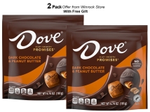 Dove Promises Dark Chocolate Peanut Butter Candy - 6.74 oz (2 Pack) - Winrock Store Free Gift