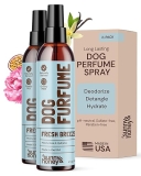 Sunny & Honey 4oz Dog Perfume Spray - Long Lasting Deodorizing, Detangling & Hydrating - Fresh Breeze Scent - 2 Pack