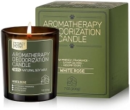 FurryPurr White Rose Odor Eliminating Soy Candle - Pet-Friendly, 60 Hours, 7 oz