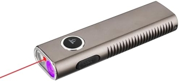 TrustFire Mini X3-SE Rechargeable EDC Flashlight with White, UV, and Red Light, 1200 Lumens Combo, Pocket Lights IPX6 (Grey)