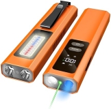 Rechargeable EDC Flat Flashlight with High Lumens and 4 Modes - Orange