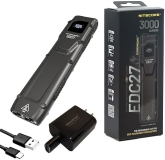 Nitecore EDC27 3000 Lumen USB Rechargeable LED Flashlight with Charging Adapter