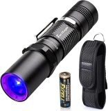 TactEagle 365nm UV Black Light Flashlight UVA-T1 - 3000mW High Power for UV Resin, Rocks, Minerals - Pet Stain Detection